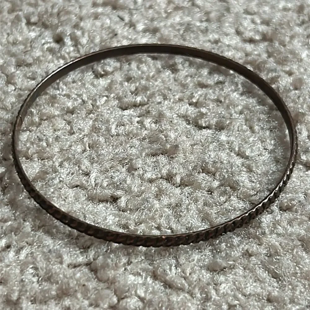 Women’s vintage dainty bronze braided patterned bangle‎ bracelet one size